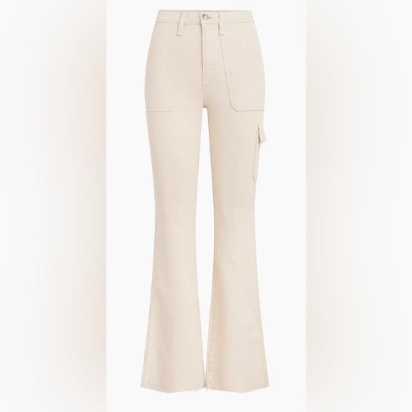 Hudson Jeans Denim - Hudson‎ Jeans Faye Utility Hi-rise Cargo Bootcut Pants Egret Size 28
